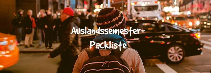 auslandssemester packliste